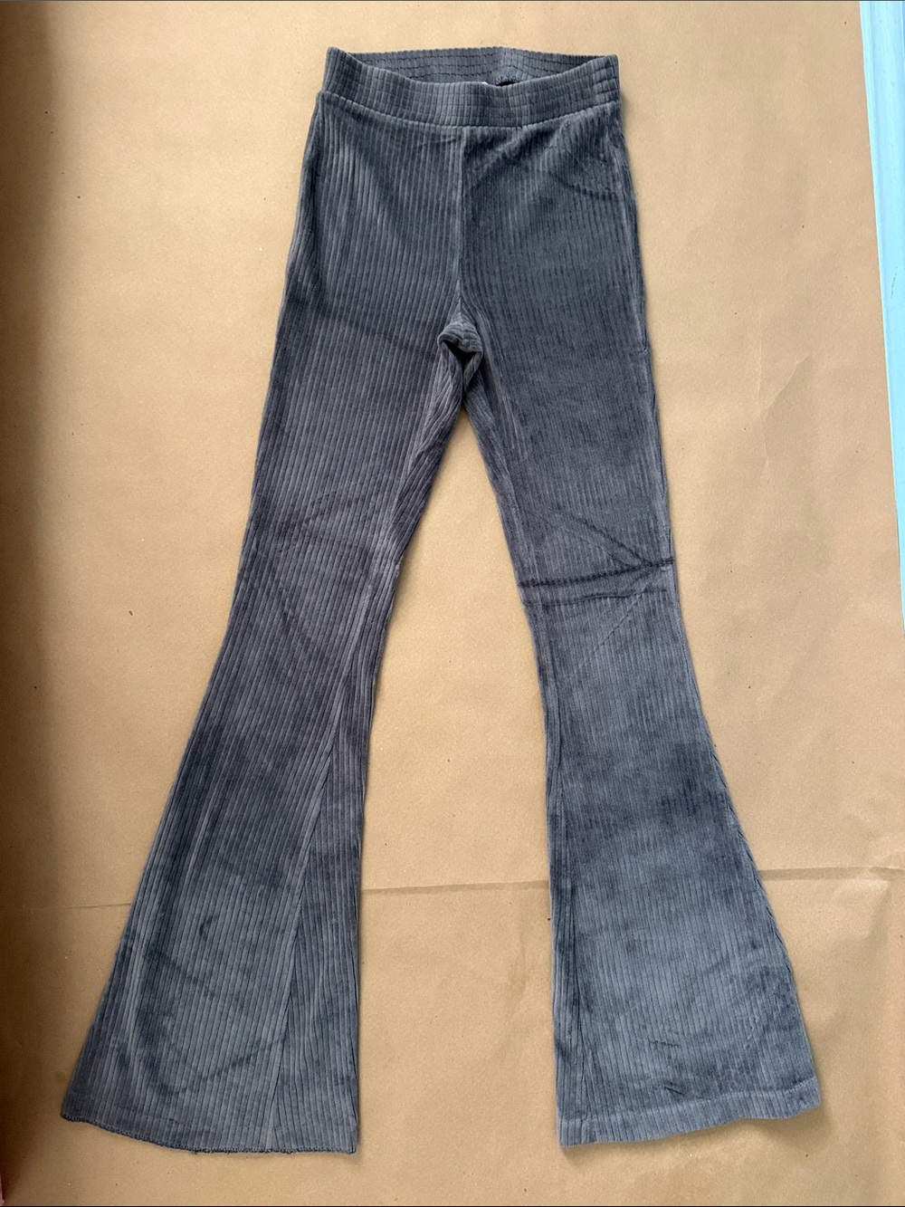 aerie Ribbed Flare Leggings - Charcoal